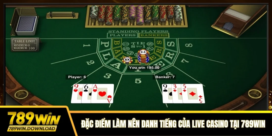 Các đặc điểm làm nên danh tiếng của live casino tại 789win