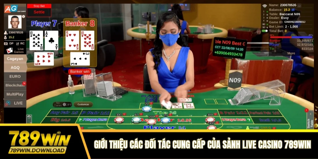 Giới thiệu các đối tác cung cấp của sảnh Live casino 789win